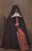 Jean Baptiste Camille  Corot La superieure du couvent des Annonciades de Boulogne-sur-Mcr Vers (mk11) oil